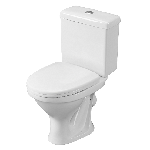 Унитаз-компакт Santeri  Форвард арматура+сиденье, белый, антивсплеск, косой выпуск : фотография 1