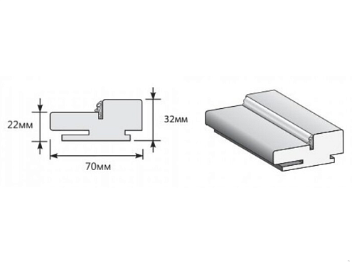 Коробка "Т" ЭКО Snow Art МДФ 2070х70х32 (у,п) М: фотография 1