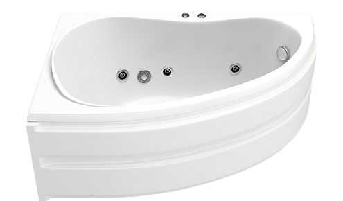 Ванна BAS Алегра с гидромассажным оборудованием Flat левая: фотография 1
