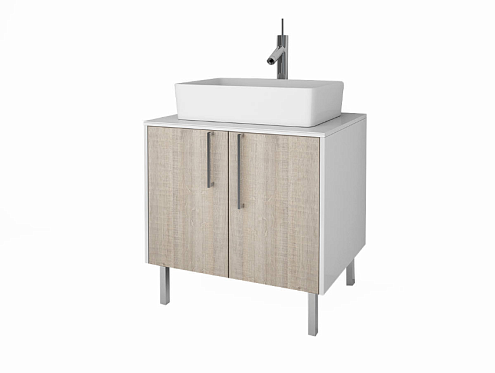 Тумба Токио 70 арт.02 Белый/Дуб Олимпия: фотография 1