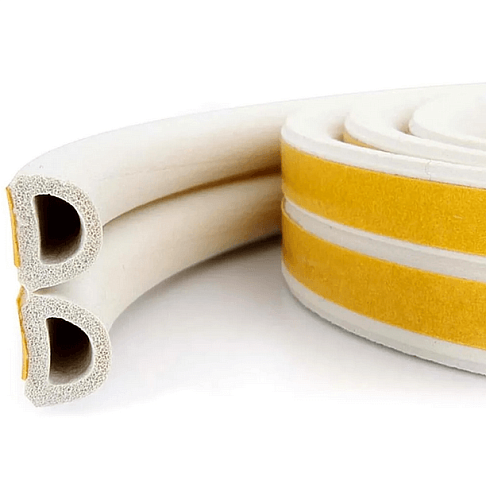 Уплотнитель D-профиль 8х9мм белый 100м 4Walls: фотография 1