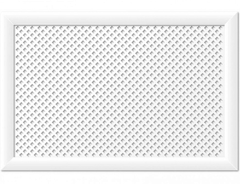 Экран Simple рамка прямая 55мм Белый Глория 600х1200: фотография 1