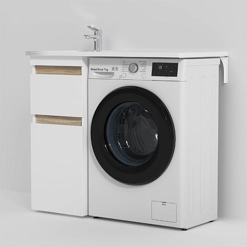 Тумба под раковину 40 AM.PM X-Joy M85AFSX0402WG для стиральной машины белый глянец: фотография 1