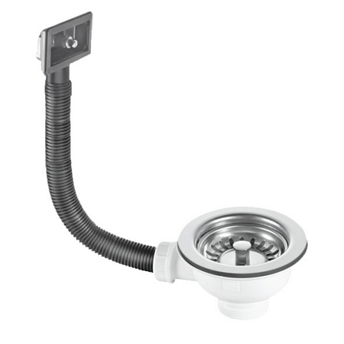 Перелив с прямоугольным сливом ф40-113 и со съемной решеткой McALPINE OR2-113S : фотография 1