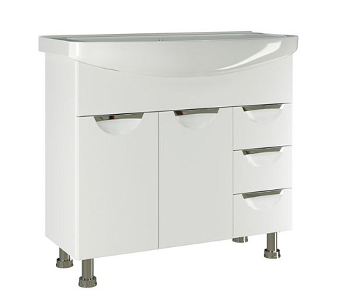 Тумба "ЭТЬЕН-85" под умывальник Элеганс-85 ПВХ-фасад, корпус: фотография 1