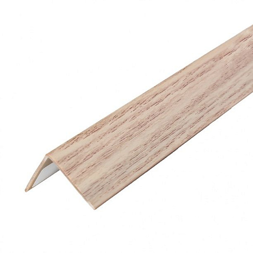 Угол пластиковый 20х20мм ламинированный Дуб белёный 2,7м: фотография 1