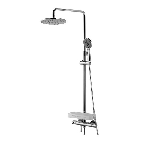 LM7010C "Тропик" Смеситель для ванны термостатический «Тропический дождь», 1 режимная лейка, поворотный излив, хром: фотография 1