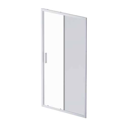 Душевая перегородка с дверью 150x195 AM.PM Gem W90G-110-1-195MG тонированное стекло, профиль хром: фотография 1