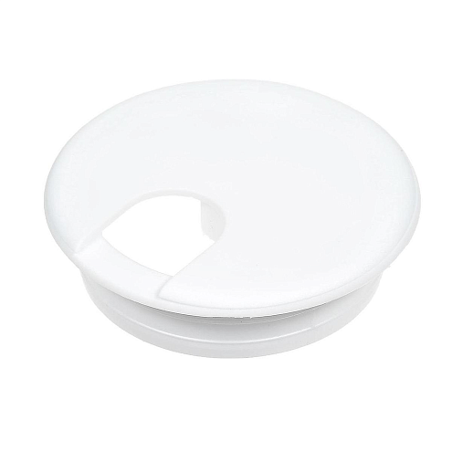 Заглушка для стола кабель-канал пластиковая белая : фотография 1