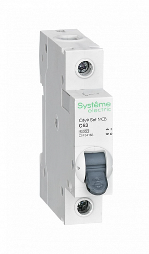 Выключатель автоматический модульный 1п C 63А 4.5кА City9 Set 230В SE C9F34163: фотография 1