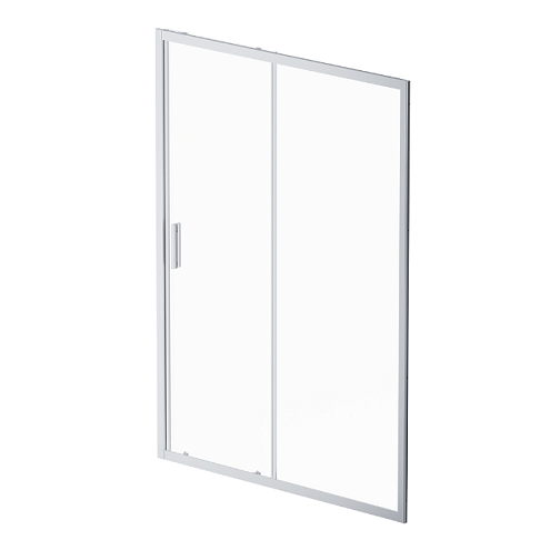 Душевая перегородка с дверью 140x195 AM.PM Gem W90G-140-1-195MT прозрачное стекло, профиль хром: фотография 1