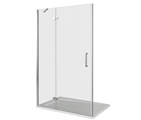 Душевое ограждение SATURN WTW-110-C-CH-L левое: фотография 1