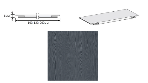 Добор "Т" ЭКО Stormy Wood МДФ 2070х200х8 М: фотография 1