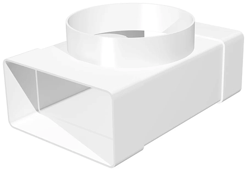 Тройник плоский с выходом на фитинг 612ТФ10П D100 60х120 ERA: фотография 1