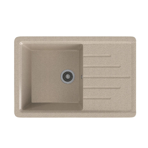 Мойка ML-GMS07 СТАНДАРТ с крылом, песочный (302), 750х495х190 мм: фотография 1
