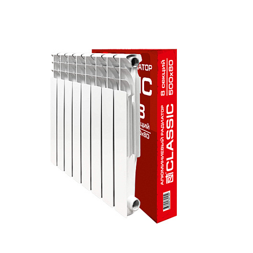 Радиатор алюминиевый STI Classic 500/80 8 секций: фотография 1