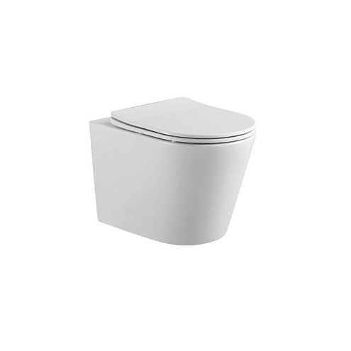 Унитаз-компакт подвесной безободковый Aquatek Вега AQ1904-00 490х360х320 с сиденьем Soft Close: фотография 1