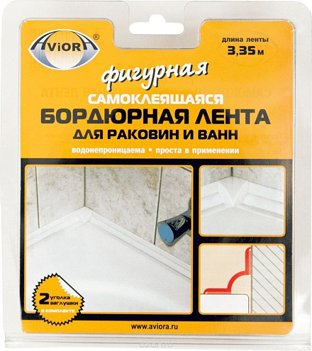 Лента бордюрная фигурная для раковин и ванн AVIORA 38ммх3,35м : фотография 1