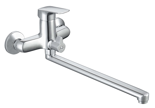 Смеситель для ванны с длинным изливом Aquatek AQ1042CR Вега: фотография 1