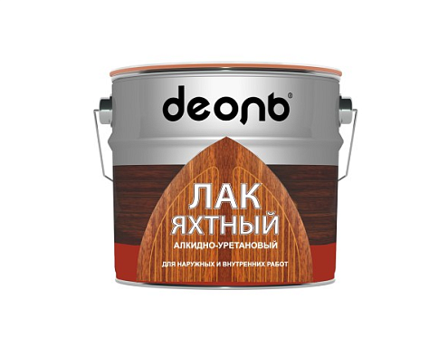 Лак алкидно-уретановый "ДЕОЛЬ" яхтный, полуматовый 2,7л: фотография 1