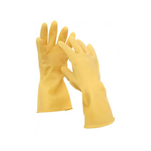 Перчатки латексные Сверхпрочные размер L, бежевые, пара: фотография 1