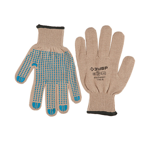 Перчатки зима "Енисей" акрил, ПВХ точка, размер L-XL, ЗУБР: фотография 1