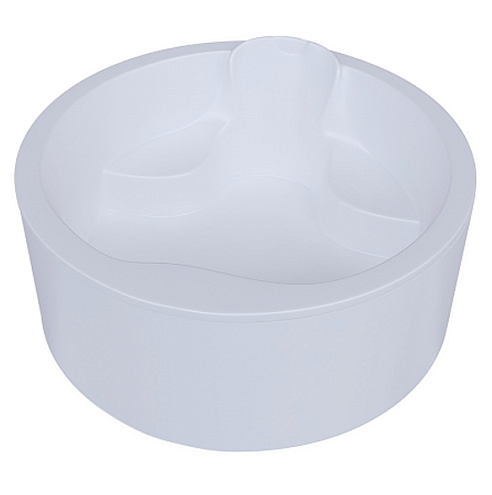 Акриловая круглая ванна Aquatek Аура 180 с фронтальным экраном, без гидромассажа, вклеенный каркас: фотография 1