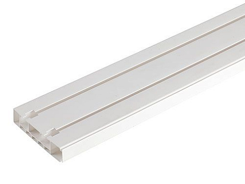 Карниз потолочный двухрядный Legrand Стандарт белый 280: фотография 1