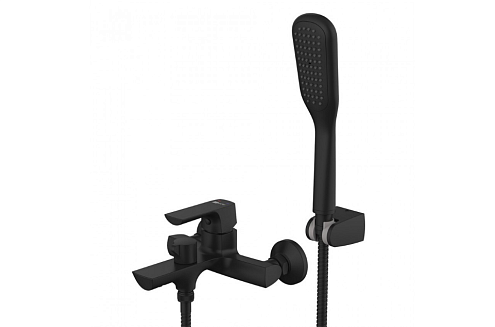 Смеситель Lemark "Урсус" LM7214BL для ванны с монолитным  изливом черный: фотография 1