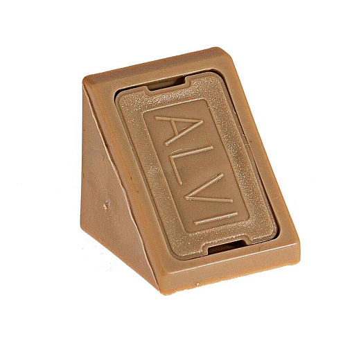 Уголки мебельные пластиковые темно-бежевые  с шурупом 6шт "Element": фотография 1