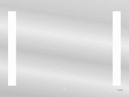 Зеркало LED 020 base 80x60 с подсветкой прямоугольное: фотография 1