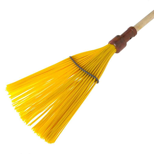 Метла  полипропиленовая плоская (овальная) с регулируемой пластиной с черенком : фотография 1