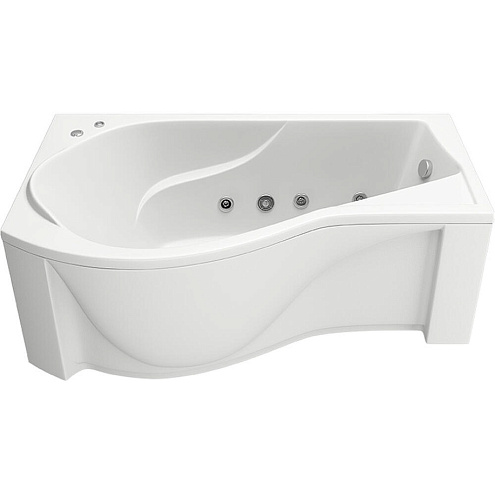 Ванна BAS Капри с гидромассажным оборудованием Flat левая: фотография 1