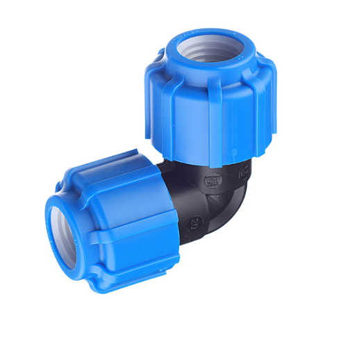 Отвод ПЭ 20х20 обжимной ТПК-Аква: фотография 1