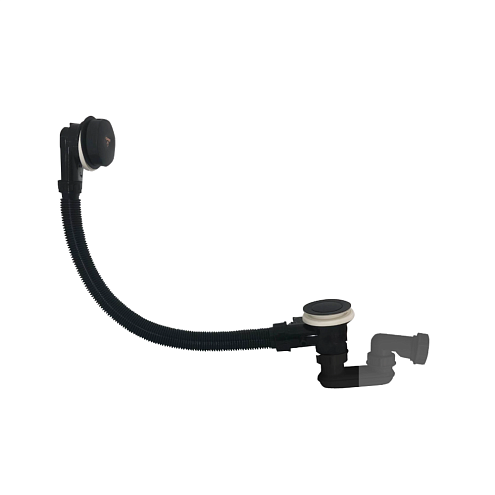 Слив-перелив Luxe 600 ФКб черный матовый: фотография 1