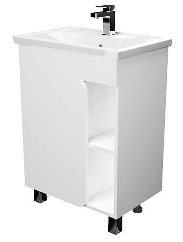 Тумба Nuvo 70Н 1 дверь Белый глянец: фотография 1