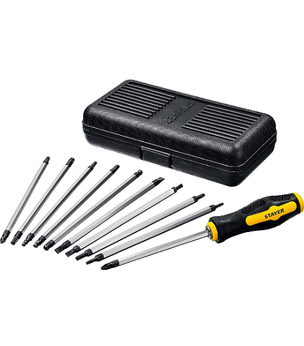 Набор "MAXFIX-20" отвертка с двусторонними стержнями, 21предмет,  в боксе, STAYER: фотография 1