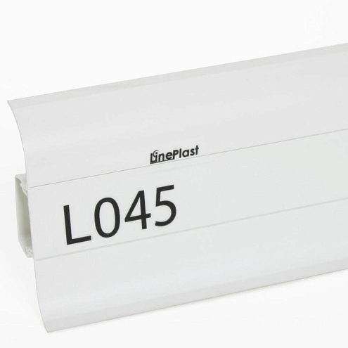 Плинтус ПВХ LinePlast L045, 2,2м, Белый : фотография 1