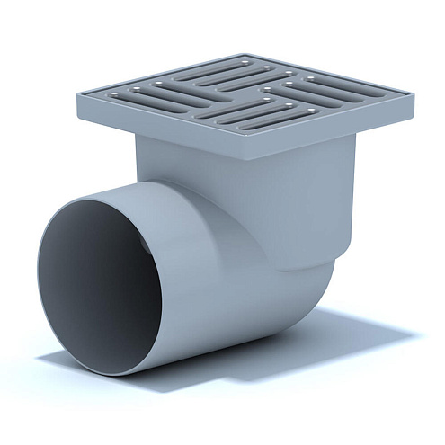 Трап для душа горизонтальный нерегулируемый, с сухим затвором, с решёткой из нержавеющей стали 150х150мм АНИ Пласт TQ1112: фотография 1