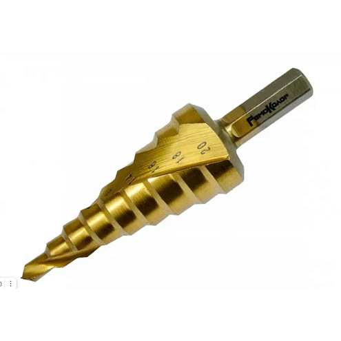 Сверло ступенчатое по металлу d4-20мм, сталь HSS, РемоКолор: фотография 1