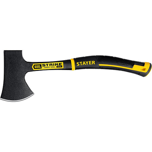 Топор "STRIKE", цельнометаллический, противоскользящая рукоятка, общая масса 850г, STAYER: фотография 1