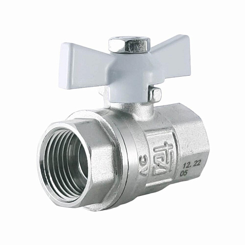 Кран шаровой 1/2" г/г бабочка полнопроходной STI: фотография 1