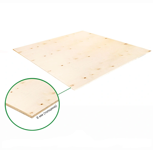 Фанера ФК 1525х1525х 6 мм сорт IV/IV нешлифованная ГОСТ 3916.1- 2018 : фотография 1