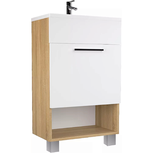 Тумба с раковиной July 50Н 1 дверь Дуб Сонома: фотография 1