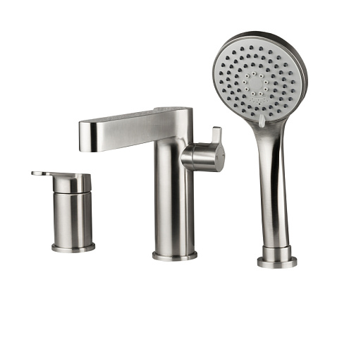 Смеситель для акриловой ванны 35к G1199-30 GAPPO нерж сталь, (3 отв.) САТИН: фотография 1