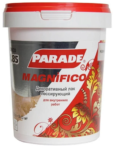 Декоративный лак PARADE DECO Magnifico L85 Жемчуг 0,9л : фотография 1