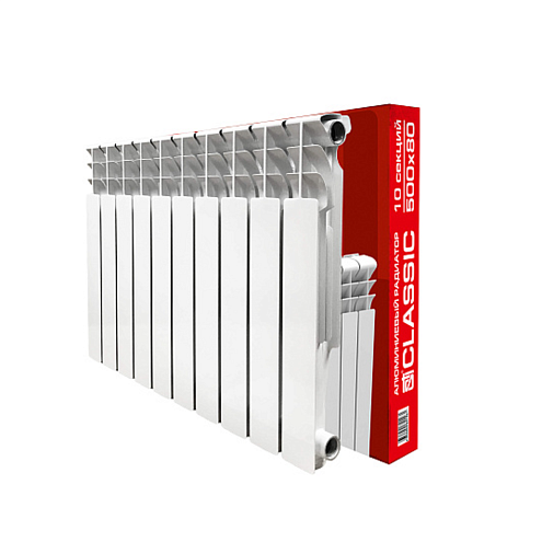 Радиатор алюминиевый STI Classic 500/80 10 секций: фотография 1