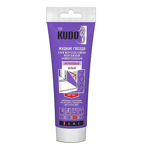 Клей "ЖИДКИЕ ГВОЗДИ" KUDO на акриловой основе универсальный, 200мл: фотография 1