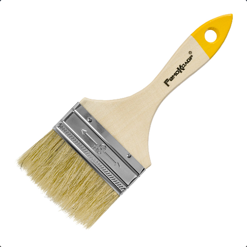 Кисть "Любитель",  75мм, натуральная щетина, для всех ЛКМ, РемоКолор: фотография 1