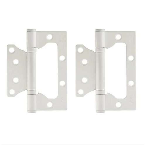 Петля накладная универсальная "бабочка" 800-4" FHP-ECO-STD белый, без колпачка,100х75х2,5мм: фотография 1